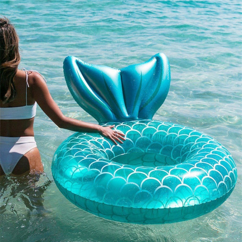 Inflatable Swimming Ring Mermaid Pool Floating Beach Party Toys for Adult Kids Baby Water Play Tube Swimming Mattress Toys. 