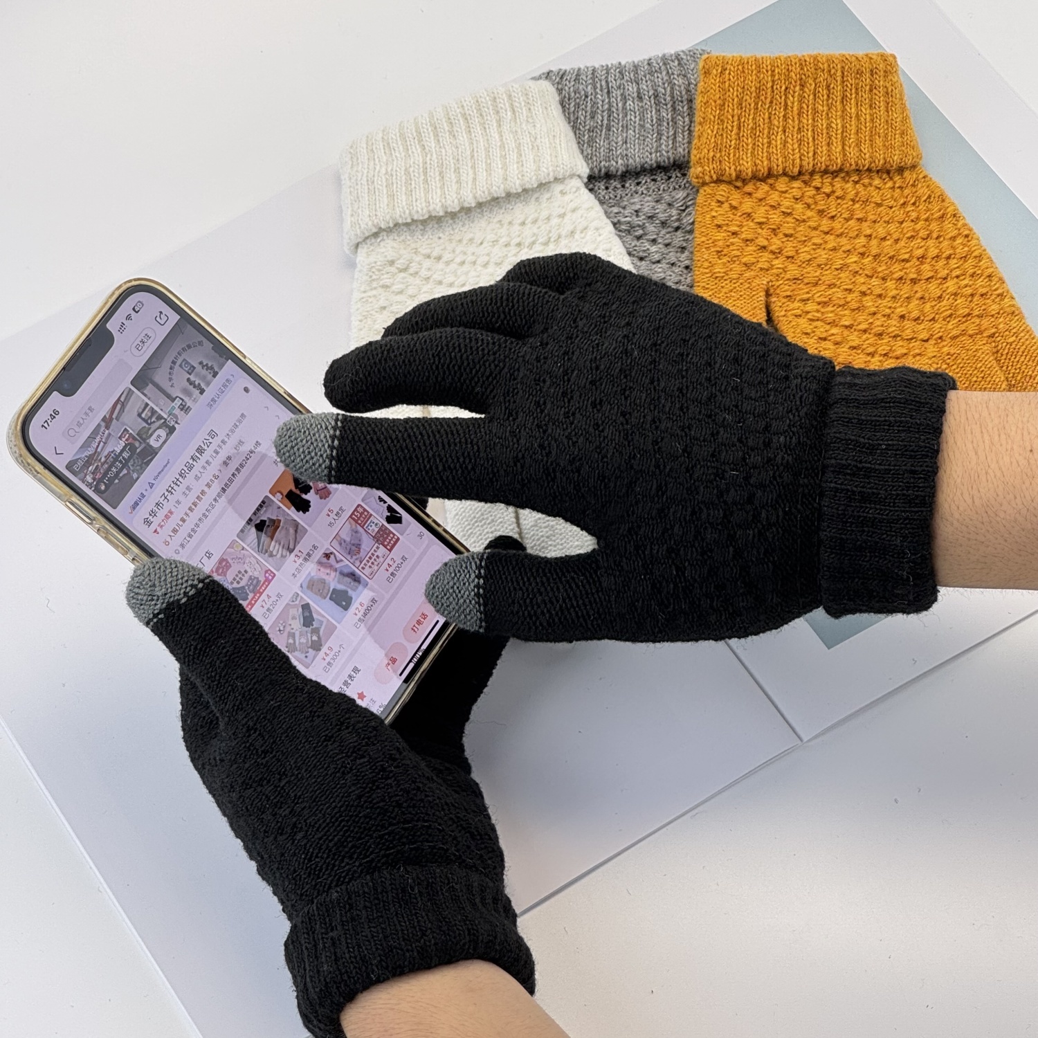Gloves Men's Winter Riding Warm with Velvet Touch Screen Student Winter Female Cycling Sports Windproof Cold-Proof Men Driving. 