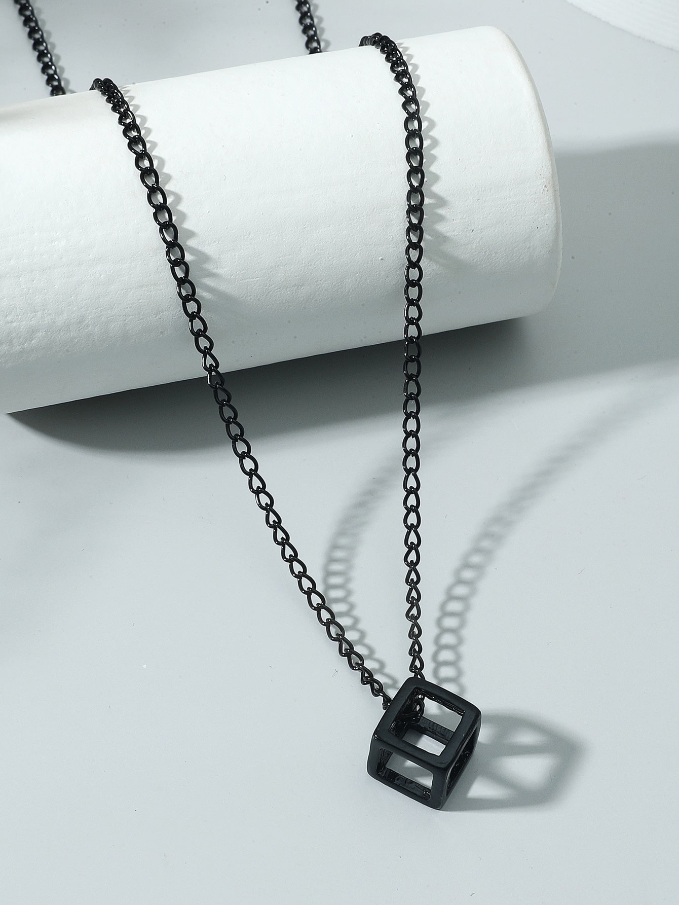 men geo charm necklace