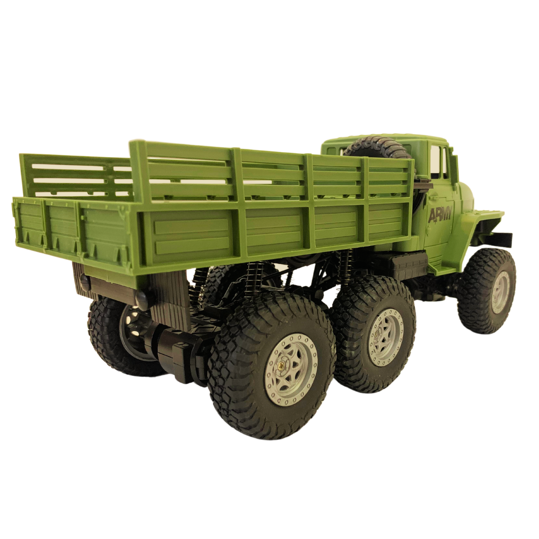 RC Car, 1/16 Model Remote Control Six-Wheel Drive Military Truck RC Toy Car (Green). 