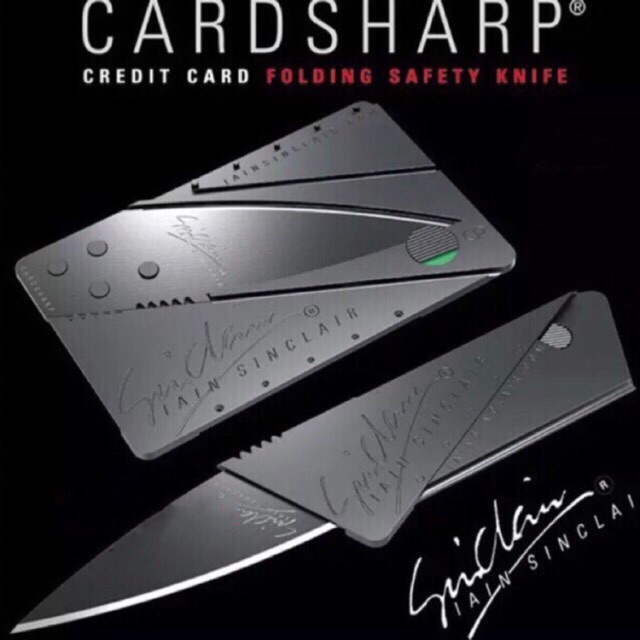Cardsharp Credit Card Knife Stainless Steel Blade. 
