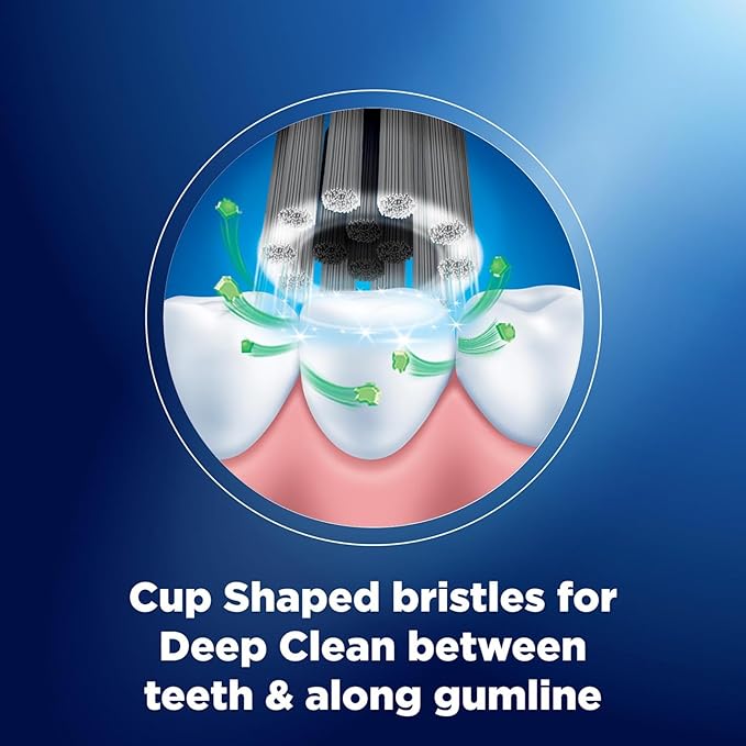 Oral B Cavity Defense 123 Black Manual Toothbrush for adults with charcoal extract- Medium (Pack of 4) FROM INDIA (SAM). 