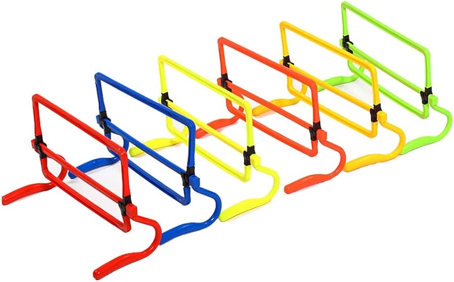 Mansa Fitness Multicolor Agility Hurdles 4 Height Adjustable Speed Training Hurdles Fitness & Speed Training Equipment. 