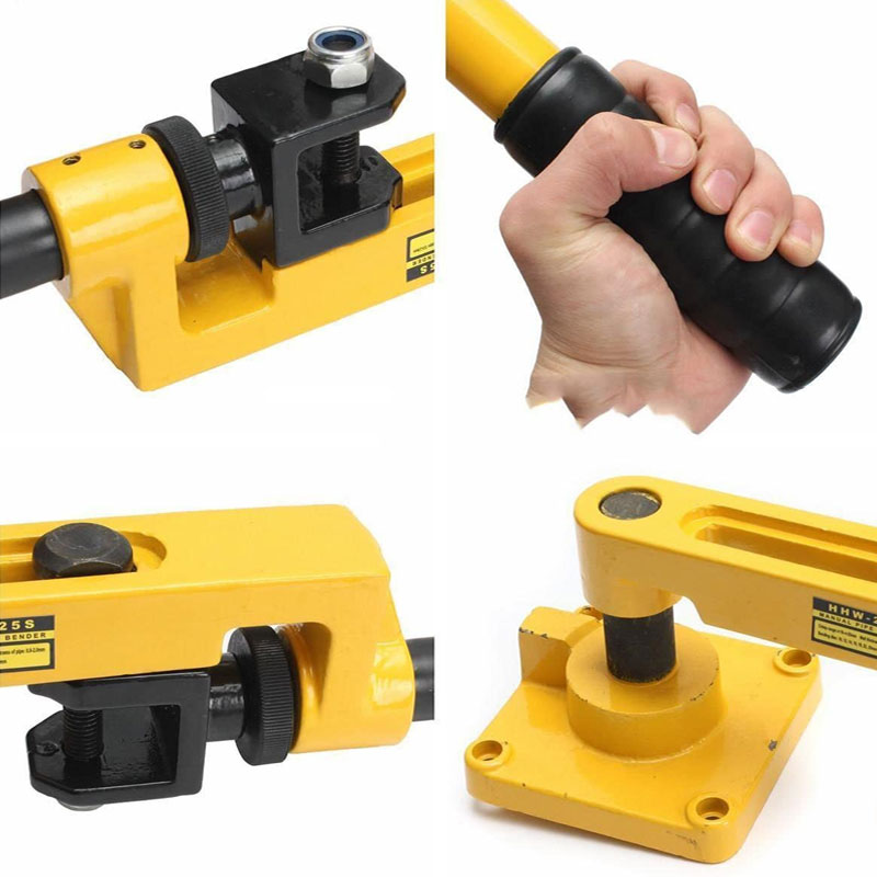 Pipe Tube Bender Machine Ideal for HVAC Air Conditioning Refrigerator Auto Repair - Manual - HHW-25S - 3/8-1" (10-25mm). 