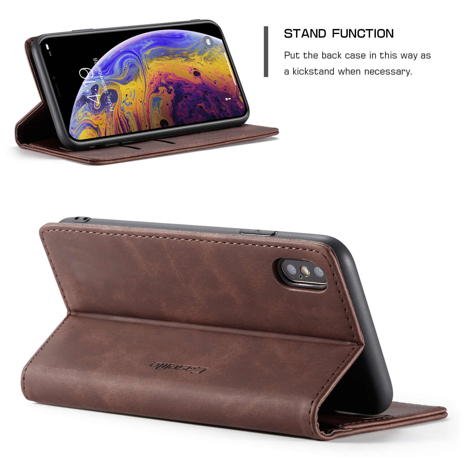 High Quality Retro Magnetic Flip Leather Case For Apple iPhone XS Max Phone Case Wallet Card Cover. 