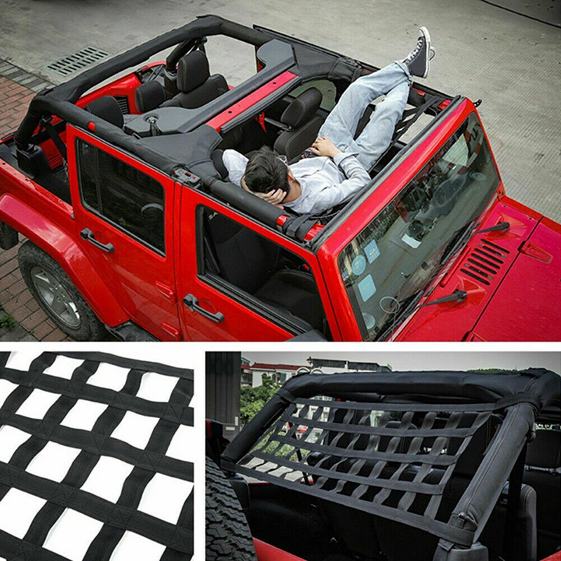 Car Multifunction Roof Hammock Net Cargo Storage Grid Car Cover Fit for Jeep  Wrangler TJ JK JL: Buy Online at Best Prices in SriLanka 