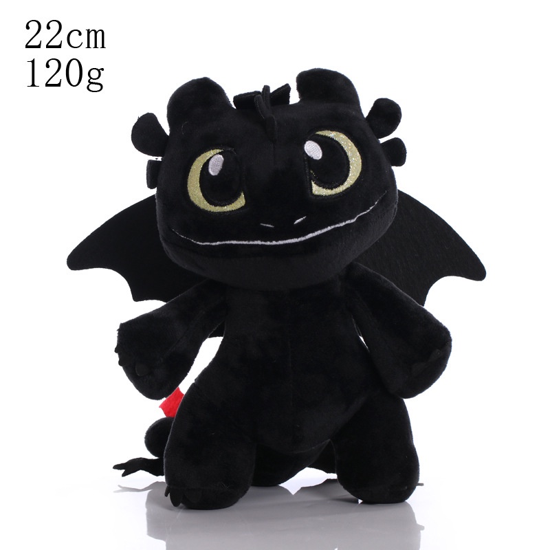 22CM Dreamworks Anime How to Train Your Dragon Plush Doll Light Fury Toothless Night Soft Stuffed Toys for Children Gifts. 