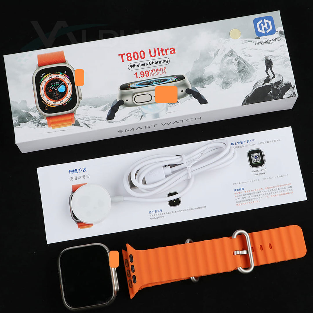 T800 Ultra Smart Watch Series 8 1.99" Bluetooth Call Smartwatch Heart Rate Sleep Monitoring IP67 Waterproof. 
