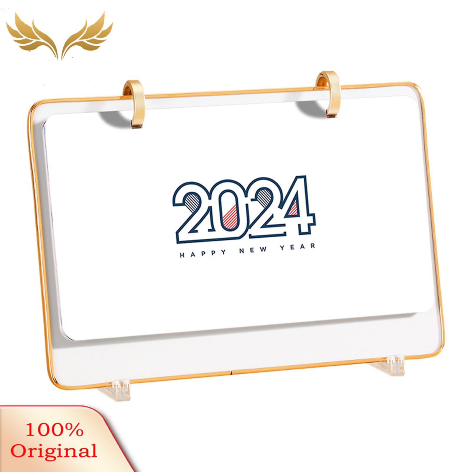 SuperRide Paper Printing Desk Calendar 2024 Year of the Dragon Desk Calendar Loose-leaf Planner for Southeast Asian Buyers Triangular Desk Calendar. 