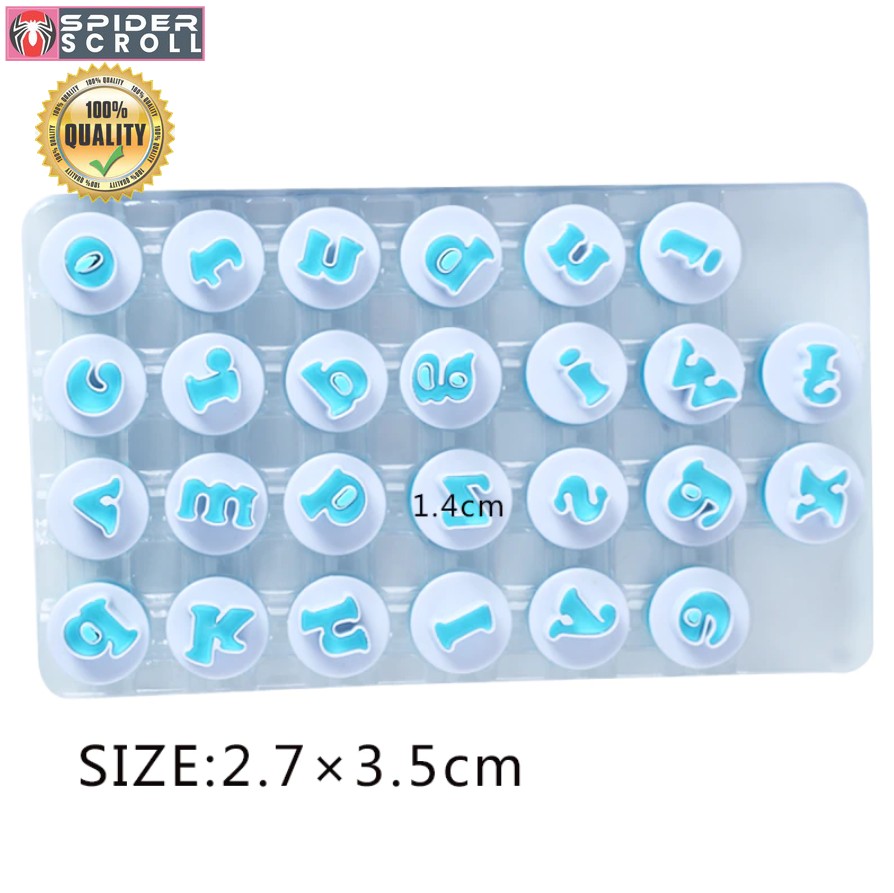 26pcs Digital Lowercase Alphabet Cookie Cutter Fondant Cutter Baking Cupcake Mold Cake Decorating. 