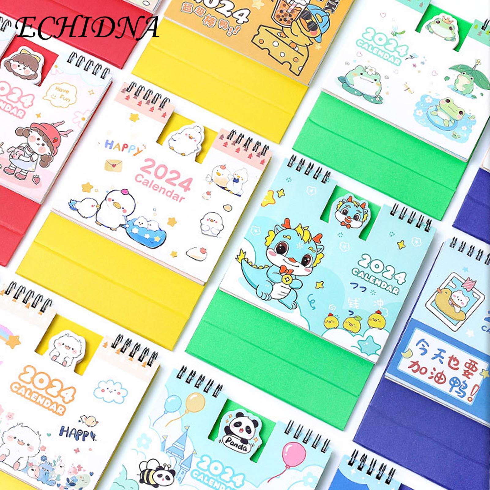 Desktop Calendar Adorable Cartoon Animal Desk Calendar 2023-2024 Monthly Planner for Southeast Asian Buyers 2024 Desk Calendar. 