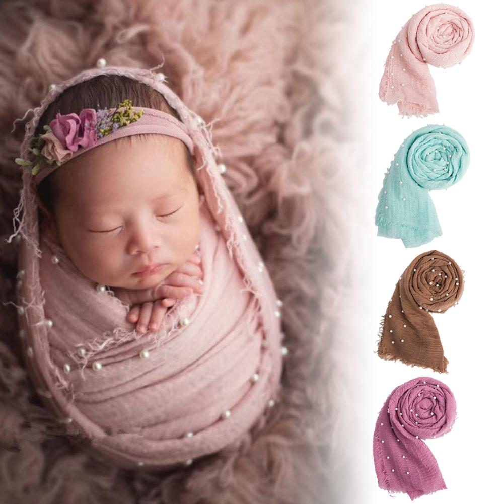 Newborn Baby Photography Props Pearl Blanket Wraps Newborn Stretch Knit Wrap Cloth Baby Long Ripple Wrap Daraz.lk