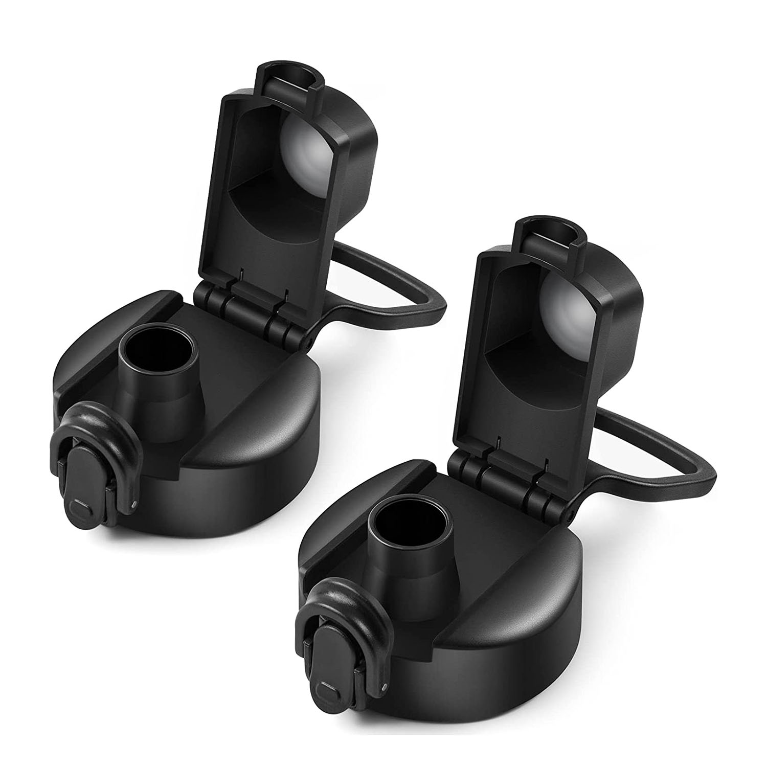 Piece Auto Spout Lid Replacement Wide Mouth Lid with Button Lock