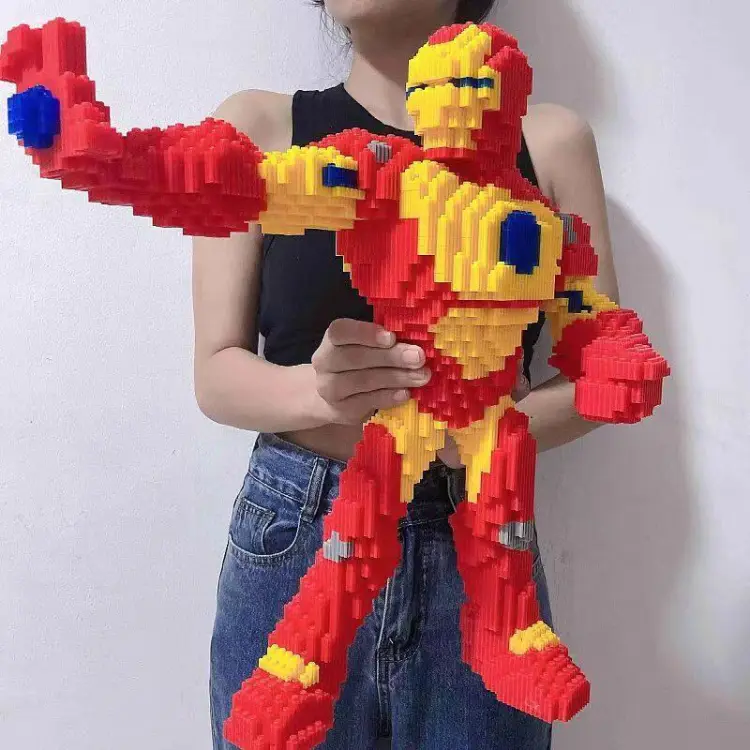 Puzzle lego iron online man