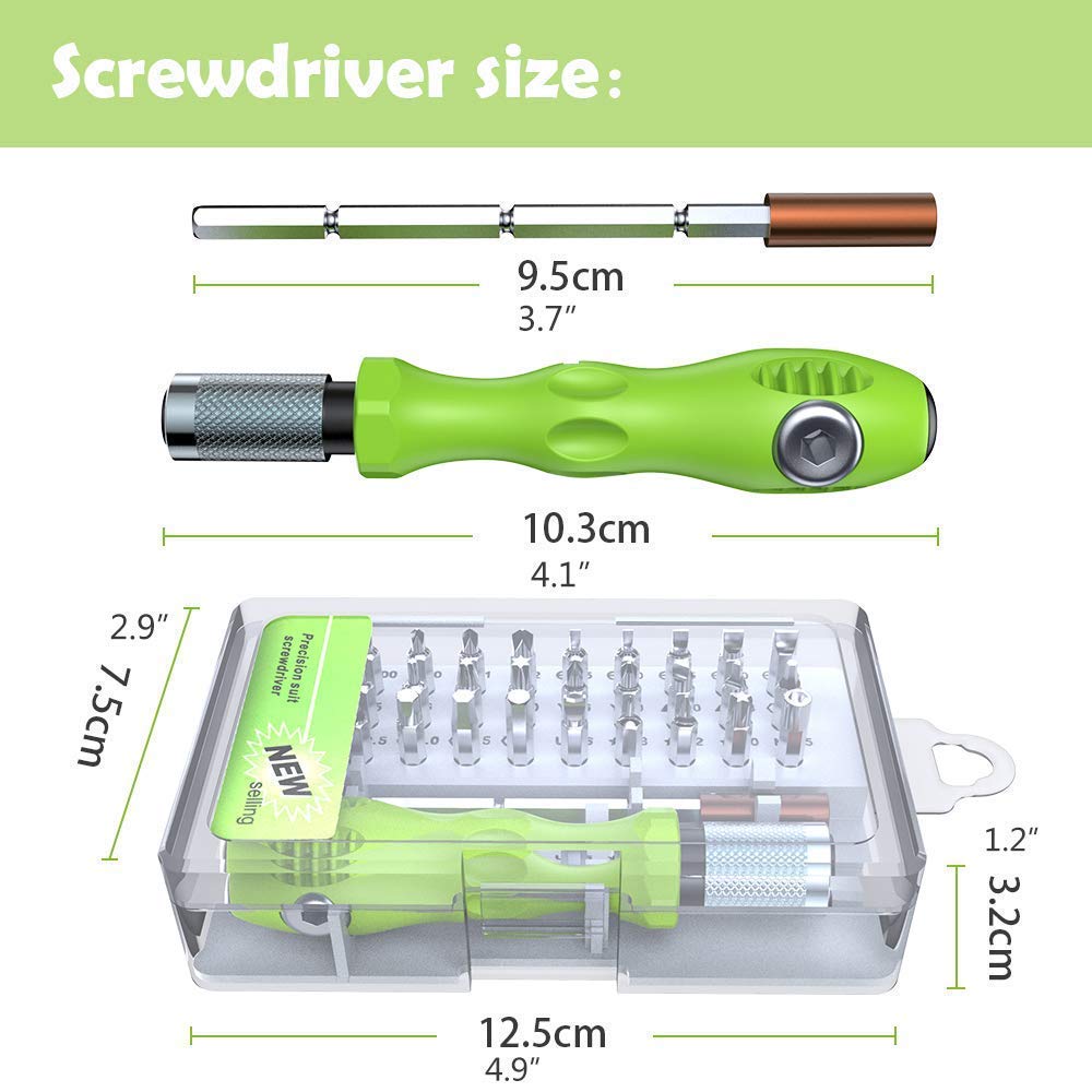 32 in 1 Mini Screwdriver Tool Set Kit with Flexible Extension