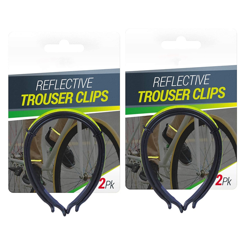 NXFDSIOZ 2Pair Bike Trouser Clips Lightweight Bike Trouser Clips with Reflective Bands for Night Rides. 