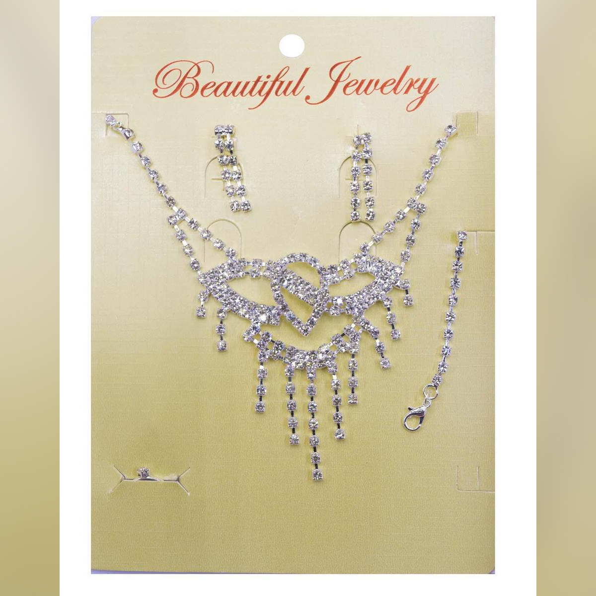 Women's Silver Fancy Jewellery Set - Rose Gold