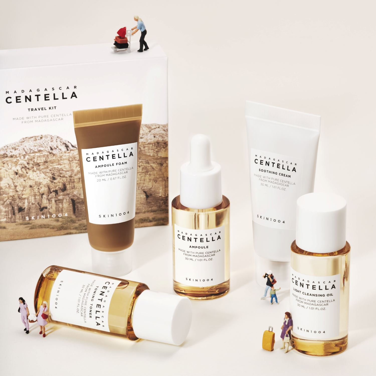 [SKIN1004 OFFICIAL]  Madagascar Centella Travel Kit | The Ultimate 5 Travel-size Skincare Set. 