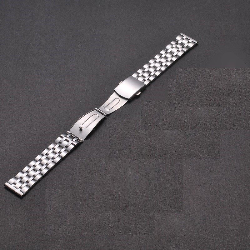 Stainless-Steel Strap Band for Watches and Smart watches  –  Silver - 22mm. 
