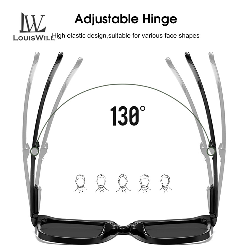 LouisWill Unisex Foldable Sunglasses Fashion Large Frame Sunglasses UV400 Protection Polarized Sunglasses Eyes Protection Eyewear Sun Glasses For Men Women Driving Hiking. 
