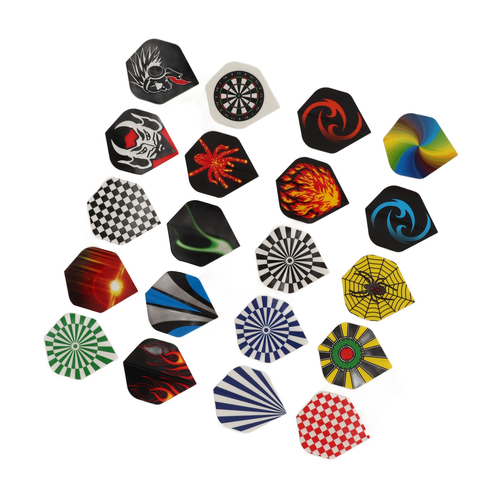 Professional Flight Feather Replacement Tails Wing Standard Dart Flights Set PET for Steel Tip Darts. 