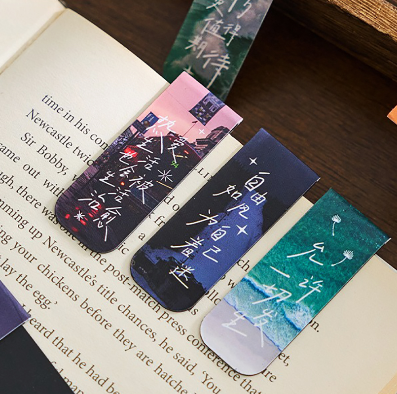 Magnet Landscape Magnetic Bookmark Exquisite Workmanship 6 Colors Creative Magnetic Bookmark Creative Book Page Holder for. 