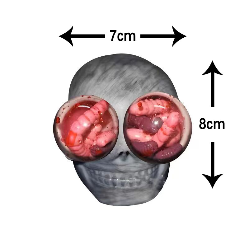 DENOSWIM New Gothic Squeeze Skull Toy Fidget Toys Halloween Skull Stress Ball Relieve Stress Children Vent Decompress Toy. 