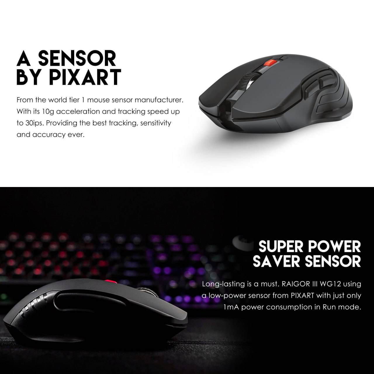 FANTECH RAIGOR III WG12 Wireless Mouse. 