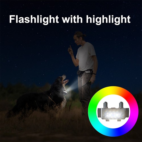 T10 Electric Dog Training Device Collar Wireless Remote Control LCD Display Waterproof USB Rechargeable with Flashlight - Black. 