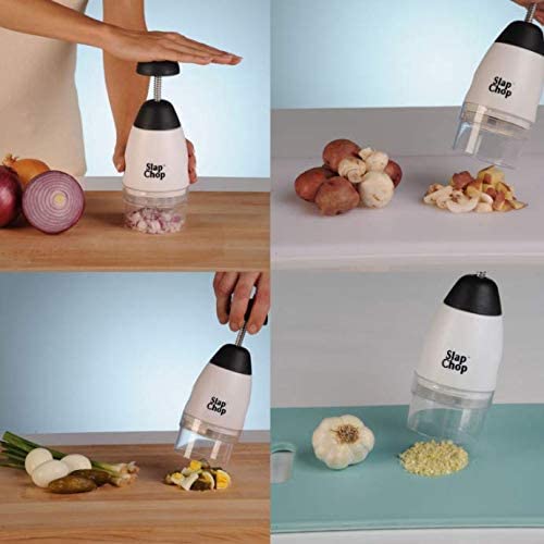 Slap Chop Slicer with Stainless Steel Blades | Vegetable Chopper Gadget | Mini Chopper for Salads. 