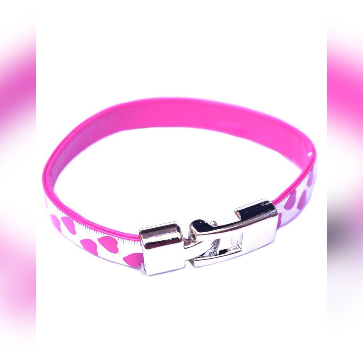 Women's Pink Leather Bracelet