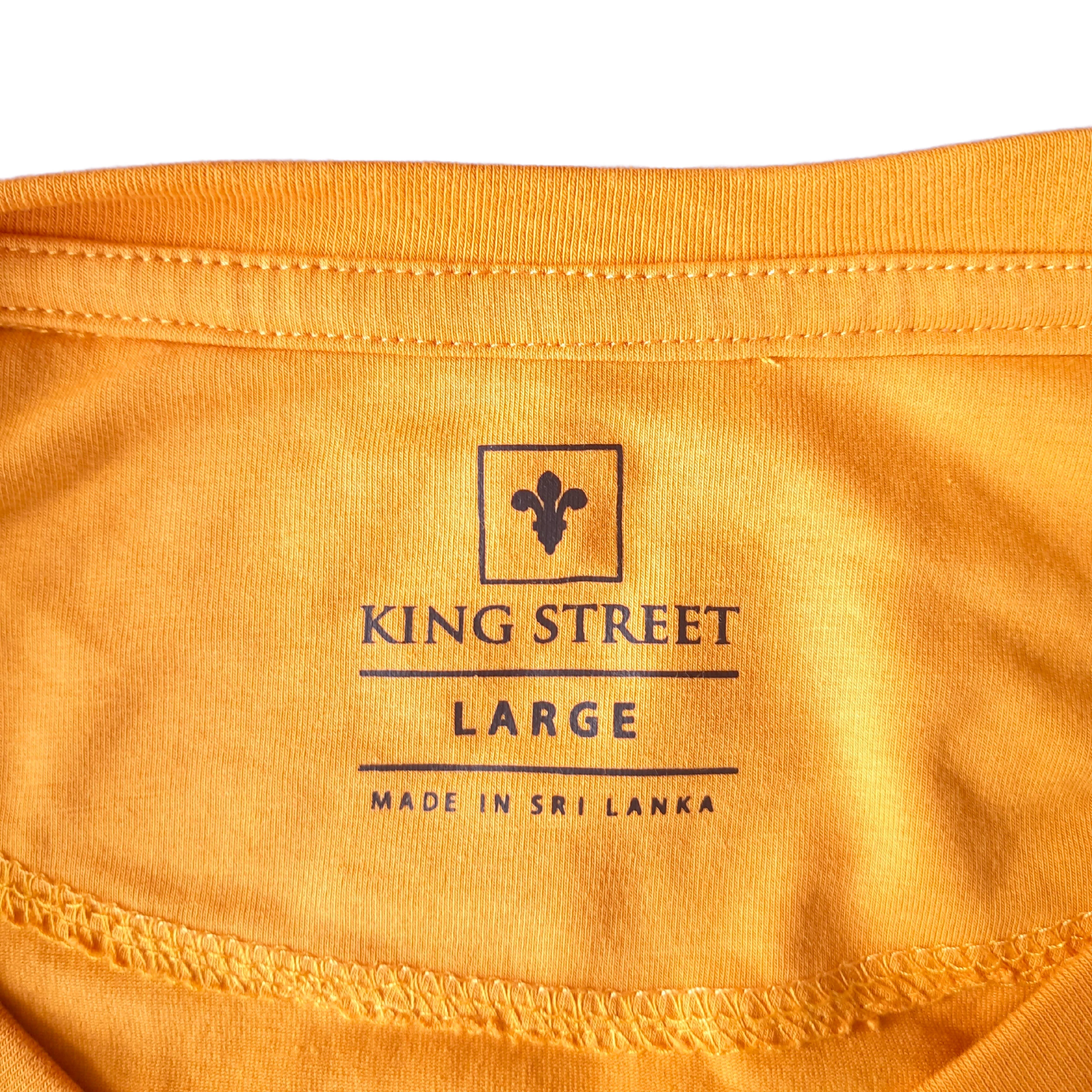 Long Sleeve T-shirt For Men King Street Green Yellow. 