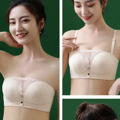 Invisible Bra Strapless bra girl underwear anti-slip bra gathered