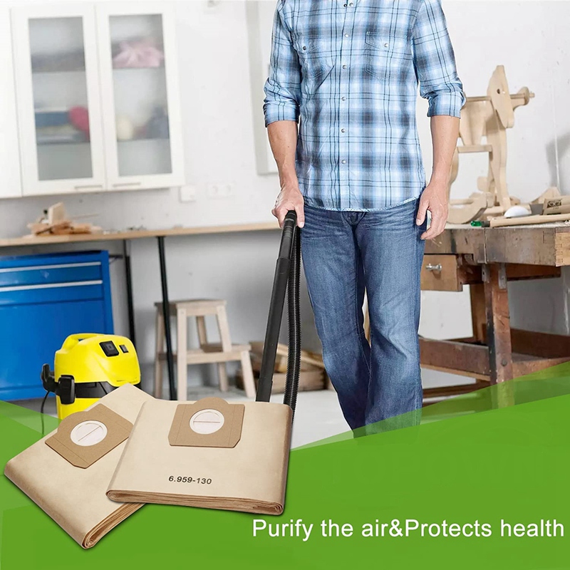 10pcs Vacuum Cleaner Bags Compatible With Karcher 6.959130.0 Filter