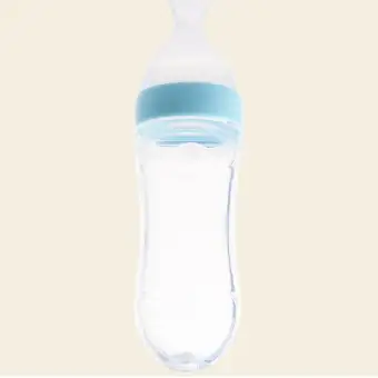 Ur Baby Squeezing Feeding Bottle With Spoon Infant Cereal Food