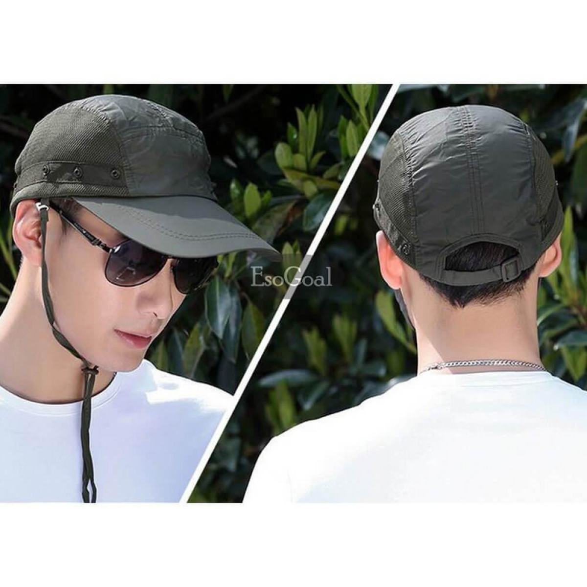 EsoGoal Summer Sun Hat Protection Caps Flap 360°Outdoor Fishing Hats With Removable Neck Face Flap Cover, UPF 50+ For Men And Women. 