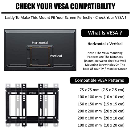 Heavy Duty TV Wall Mount Bracket for 14 to 32 Inch LED/LCD/Smart TV’s, Universal Fixed TV Wall Mount Stand. 