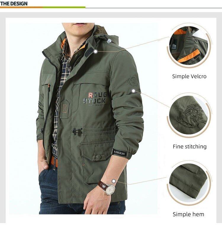 viviking Men’s outdoor hooded jacket. 