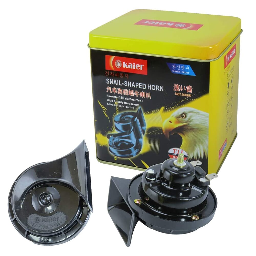 Car Horn KAIER T-11 Snail Shaped 2 Horns unit Waterproof