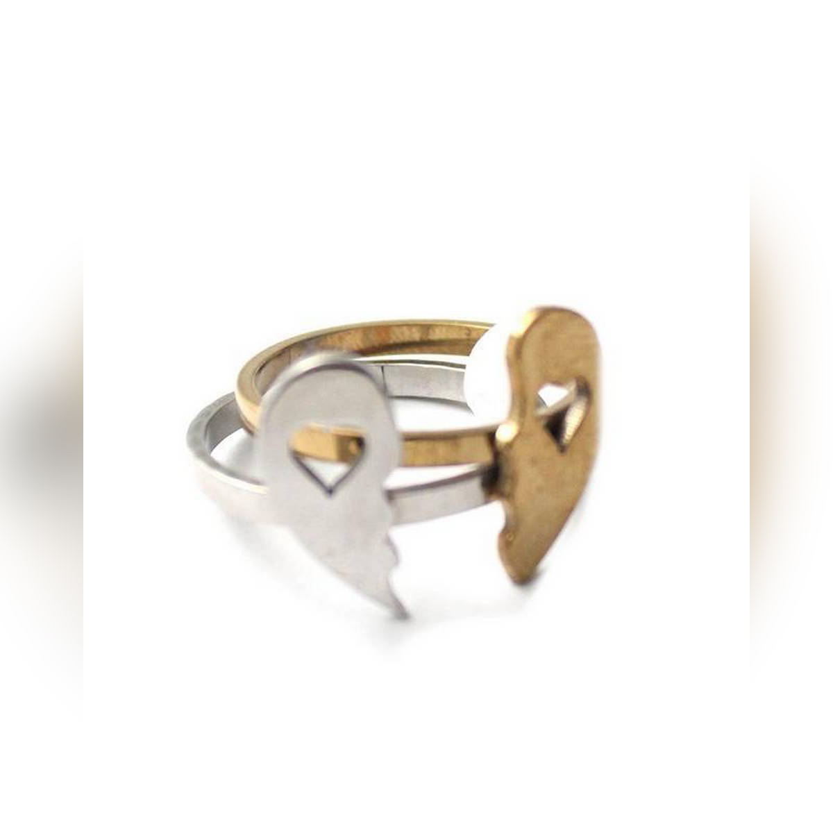 Couple Ring for boy and girl Gold&Silver - Size 21