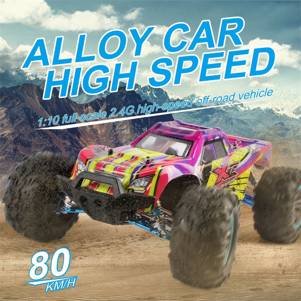 XLF F22A RTR 1/10 2.4G 4WD 70km/h Brushless RC Car Off-Road Vehicles Metal Chassis 3650 Motor 85A ESC-Pink. 