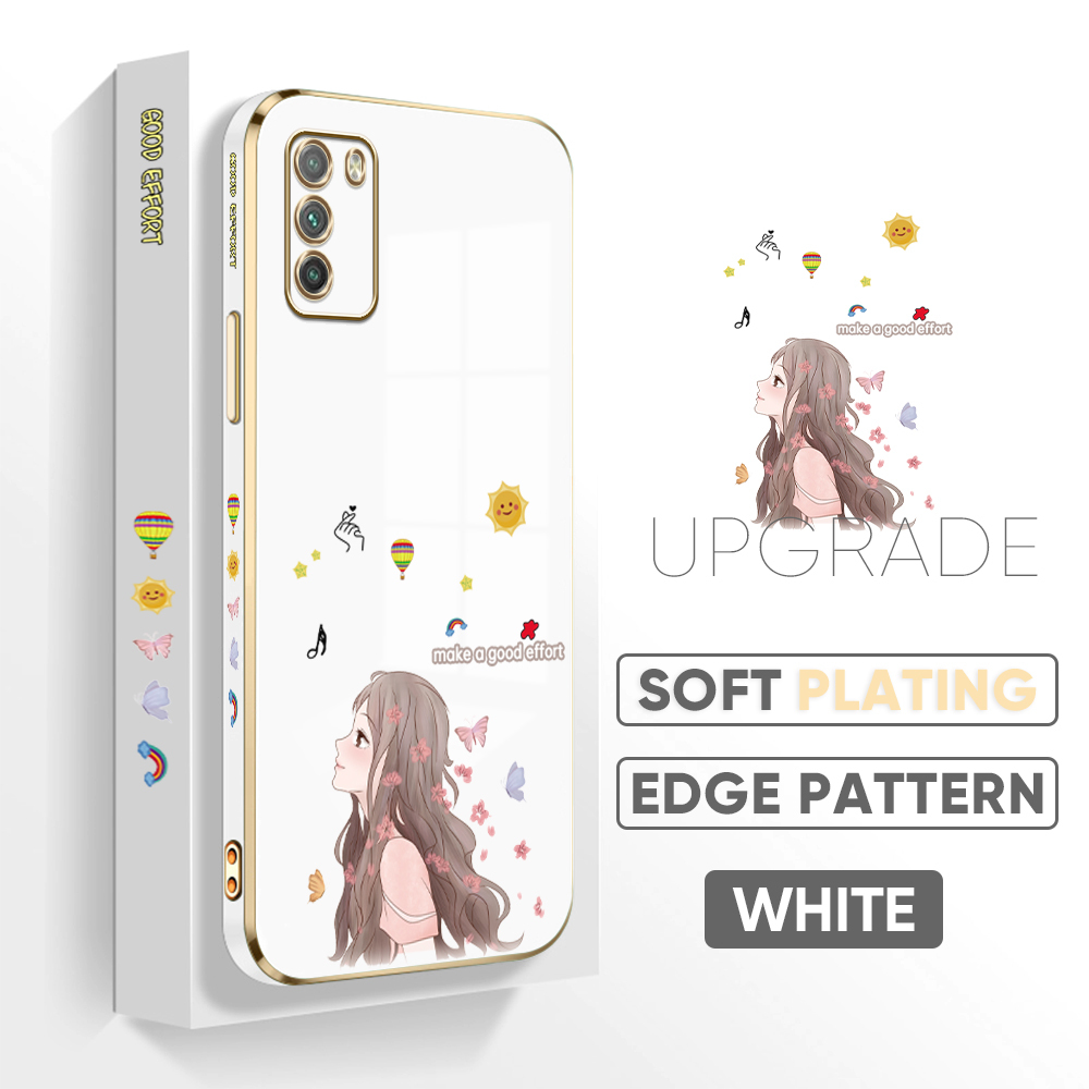 TA for Xiaomi Poco M3 Back Cover Free Lanyard Charming Girl