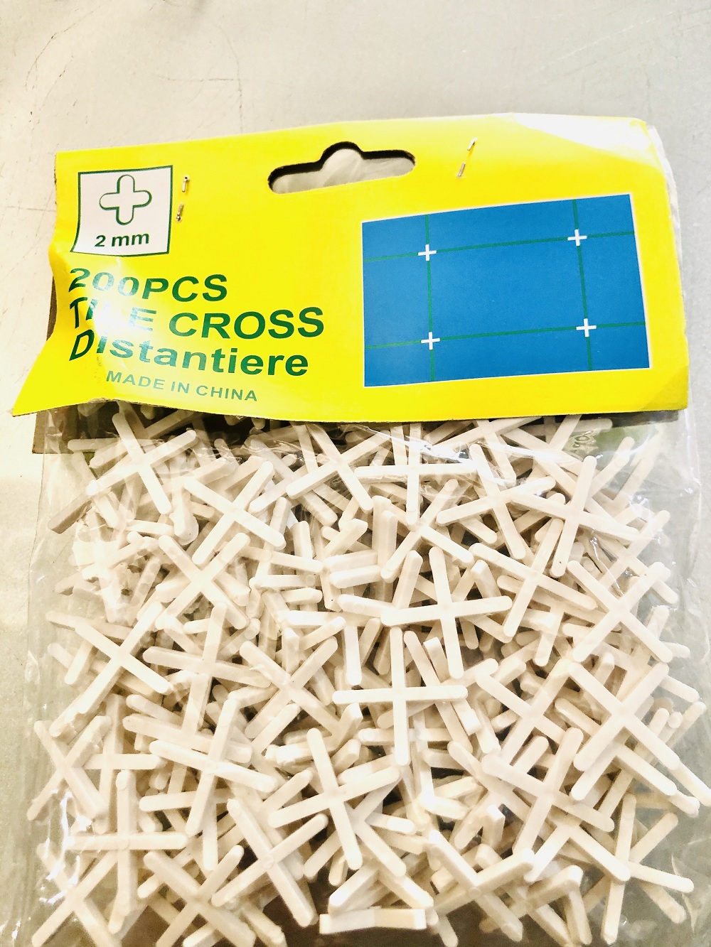 Tile spacer tile leveling tile cross 2mm plastic 200pcs pack floor tile home hotel house ground bathroom washroom. 