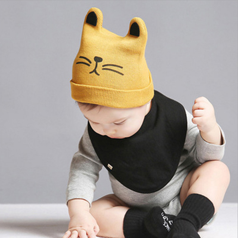 I Love Daddy&Mummy Baby Hat Winter Hats Children's Hat For Boy Girls Cotton Beanie Cap Toddler Infant Baby Knitted Bonnet 0-12M Bones Infantis. 