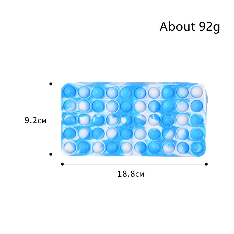 Large Bolsa Antistress Push Pop Bag Squishmallow Pencil Silicone Stationery Storage Bag for Kids. 