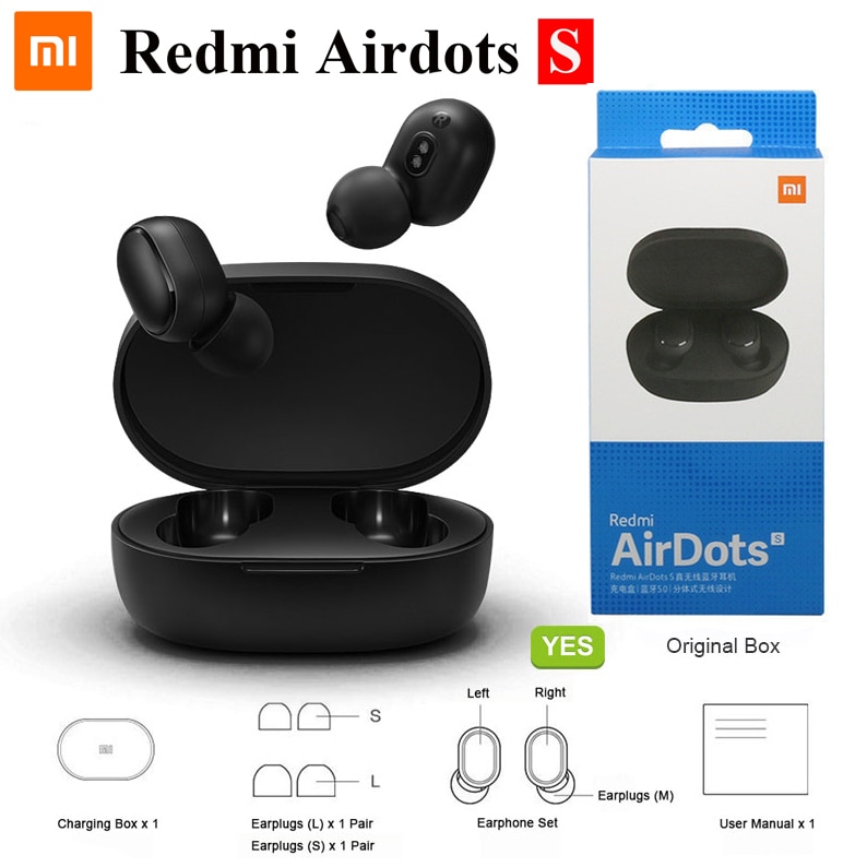 Xiaomi Mi Redmi Airdots - TWS Bluetooth 5.0 True Wireless Earbuds Stereo Headphones for Mobile Phones. 