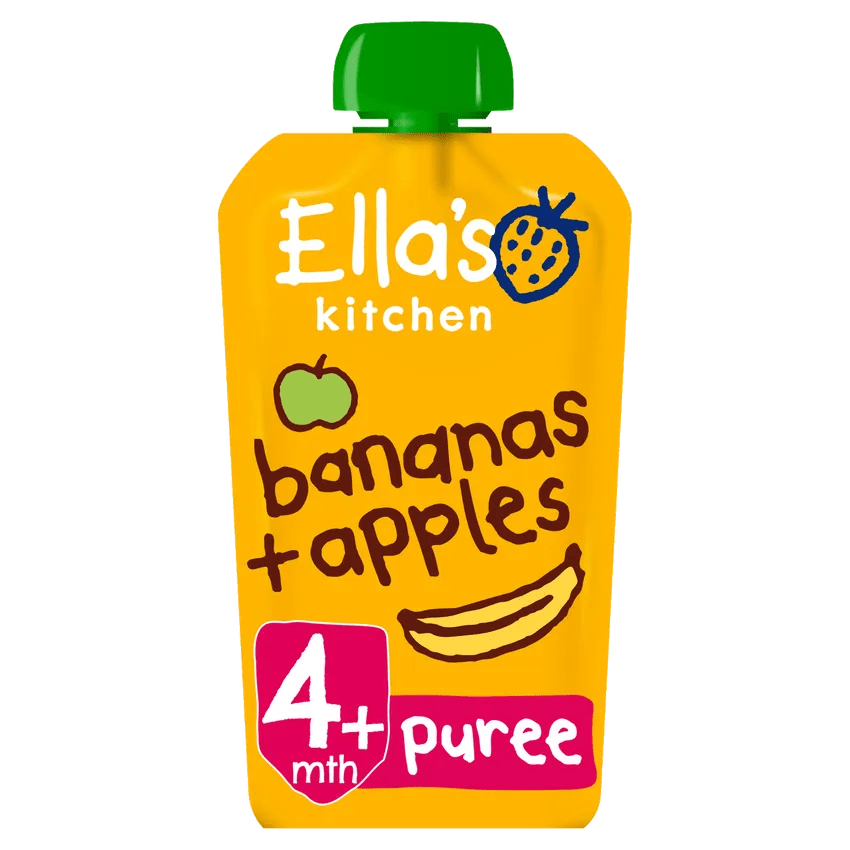 Ella'S Kitchen Organic Banana & Apple Puree 120G