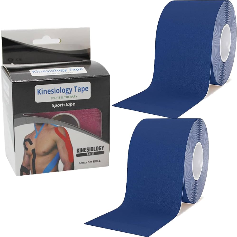 5m Sports Kinesiology Tape Roll of Elastic Water Resistant Tape for Support & Muscle Recovery Quality Sports Tape Muscle Tape Support Physio Tape Kinetic for Knee Shoulder and Elbow - Multi Purpose Kinesiology Tapes, Body Tape, Boob Tape, Trans Tape, K Ta