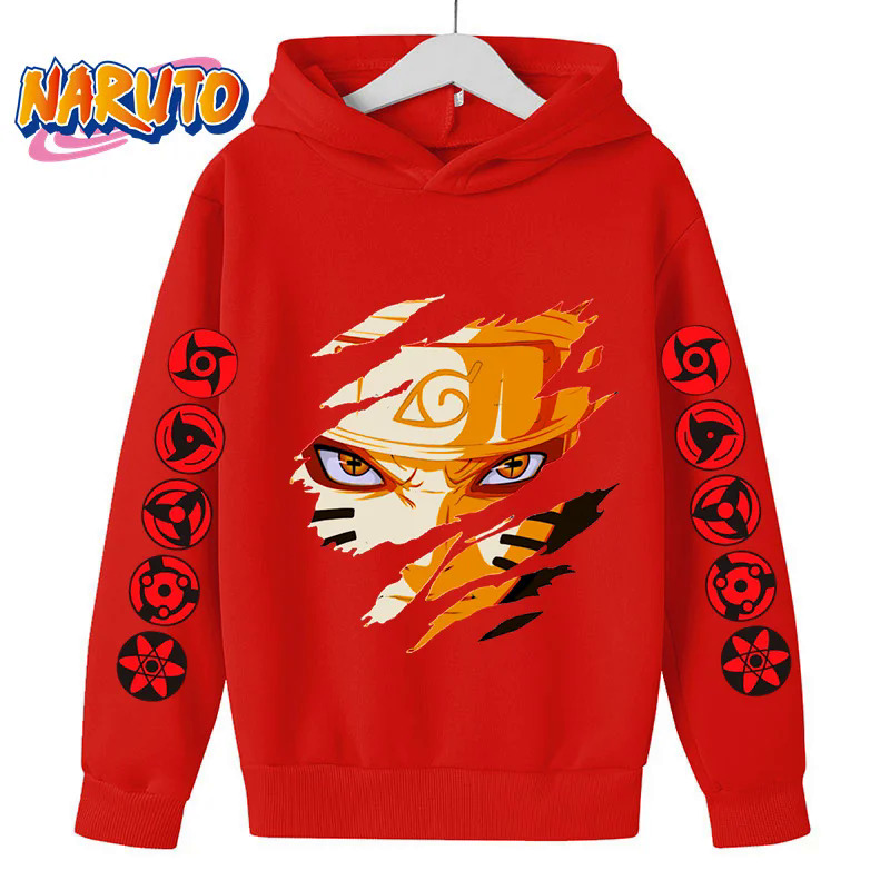 2023 New Naruto Hoodie for Kids Clothes Boys Hoodies Autumn Kids Clothes Kakashi Japanese Anime Boys Sasuke Costume. 