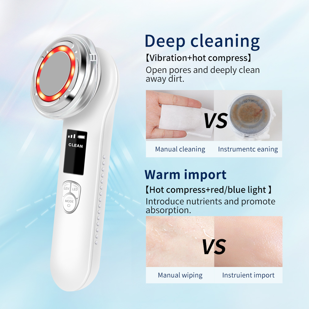 EMS Hot and Cold Photon Beauty Instrument Deep Cleaning Skin Rejuvenation Device Home Use Beauty Equipment. 
